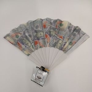 NWOT Foldable  Money Desing Fan Benjamin Franklin Design Mix Color